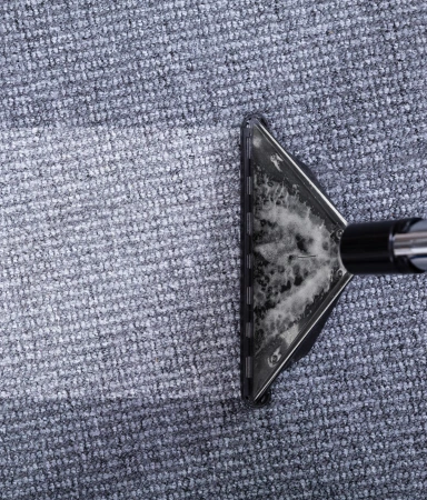 Cleaning dark blue carpet