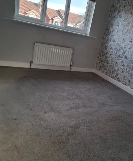 room with carpet cleaned carpeted room