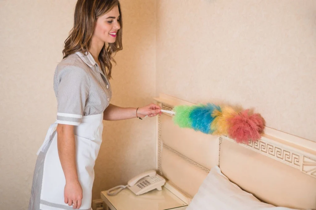 Deep Cleaning & Dusting Rooms